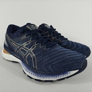 ASICS Gel-Nimbus 22 Women’s 8 Wide Gray Floss Peacoat Running Shoes 1012A586